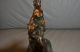 Bronze Sculpture Lady With Dogs By Menneville,  France 1930 Metalware photo 5