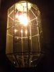 Antique Huge 40 Panel Bevel Glass,  10 Side Hanging Brass Gas Chandelier,  Electric Lamps photo 3
