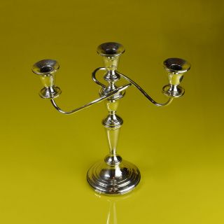 Fisher Sterling Silver 925 Candelabra,  Large Three Tier Candle Stick,  1270 Grams photo