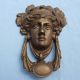 Antique/vintage Reclaimed Large Heavy Brass Roman Face Head Door Knocker Door Bells & Knockers photo 1