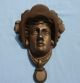 Antique/vintage Reclaimed Large Heavy Brass Roman Face Head Door Knocker Door Bells & Knockers photo 3
