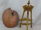 Antique 19thc Victorian Bird Nest Flower Still Life Wood Artist Palate Painting Other Antique Woodenware photo 6