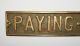 Antique 1910s Brass Merchants Personal Plate Sign Bronze Desk Door Cash Register Cash Register, Adding Machines photo 1