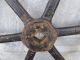 Vintage Large Cast Iron Industrial Valve Handle Wheel Gear Steampunk Art Other Mercantile Antiques photo 7