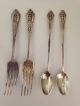 4 - Rose Point By Wallace Sterling Silverware,  2 Iced Tea Spoons & 2 Dinner Forks Flatware & Silverware photo 1
