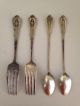 4 - Rose Point By Wallace Sterling Silverware,  2 Iced Tea Spoons & 2 Dinner Forks Flatware & Silverware photo 2