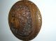 Antique Black Forest Hand Carved Wooden Wall Decoration With Head Of A Woman. Carved Figures photo 3