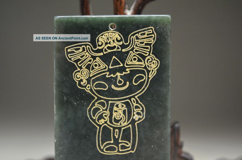 Chinese Delicate Hetian Jade Hand Carved Fuwa Nini Pendants Hh2 Necklaces & Pendants photo