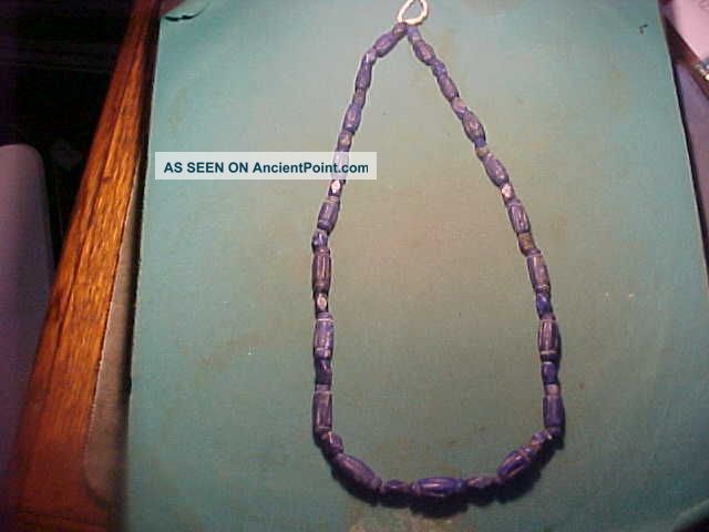 String Of Roman Lapis Lazuli Beads Circa 100 - 400 Ad Near Eastern photo