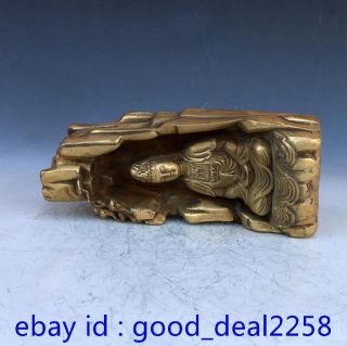 Chinese Brass Hand - Carved Kwan - Yin Statue W Xuande Mark Pretty photo