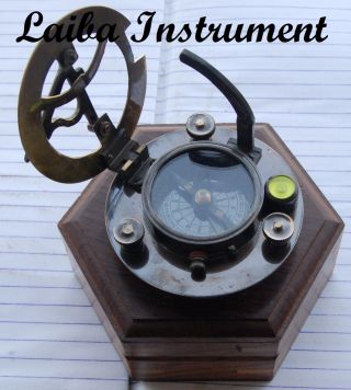 Antique Maritime West London Antique Brass Sundial Compass Nautical Decor Gift photo
