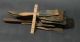 7 Antique Paint Brushes,  Wood Grainer Tools,  Primitive Folk Art Wall Hangers Primitives photo 9