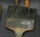 7 Antique Paint Brushes,  Wood Grainer Tools,  Primitive Folk Art Wall Hangers Primitives photo 4