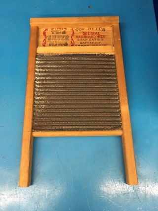 Vintage National Washboard No.  824 Top Notch Silver King Memphis Chicago Fa86 photo