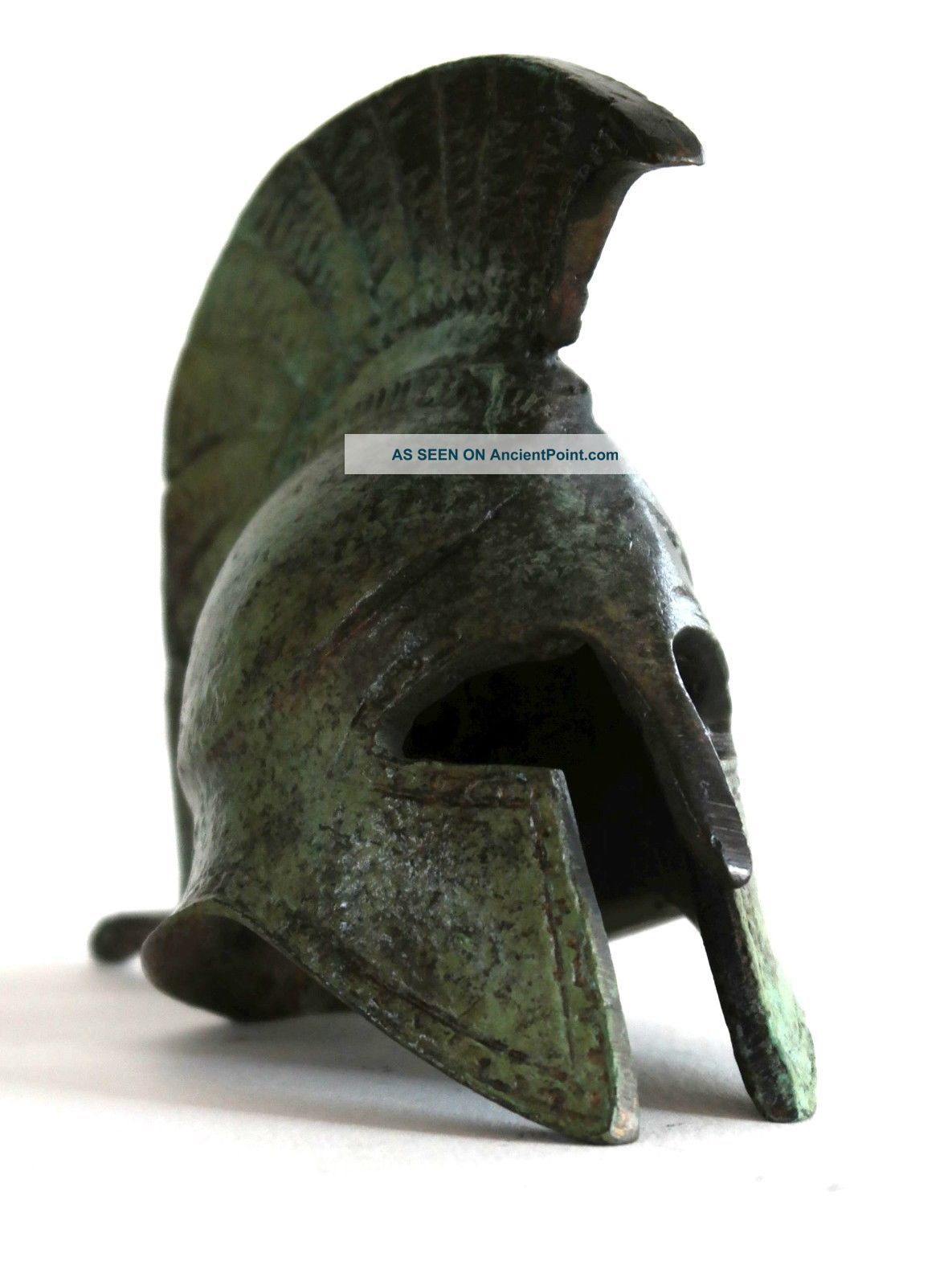 Ancient Greek Bronze Miniature Helmet Bronze Oxidization 1369 Greek photo