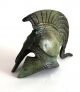 Ancient Greek Bronze Miniature Helmet Bronze Oxidization 1369 Greek photo 1