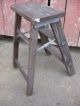 Antique Stool 2 Step Vintage Stepstool Primitive Wood Ladder Stand Primitives photo 1
