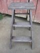 Antique Stool 2 Step Vintage Stepstool Primitive Wood Ladder Stand Primitives photo 4