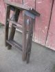 Antique Stool 2 Step Vintage Stepstool Primitive Wood Ladder Stand Primitives photo 6