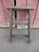 Antique Stool 2 Step Vintage Stepstool Primitive Wood Ladder Stand Primitives photo 7