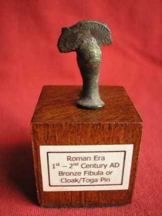 Roman Bronze Fibula,  Ca.  1st - 2nd Century Ad photo