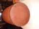 Antique Red Sap Bucket,  Staved Wood,  Metal Bands Primitives photo 5