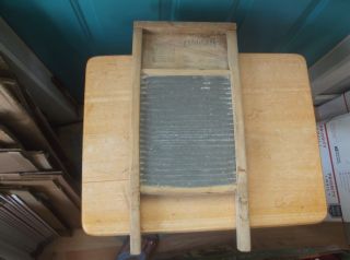 Vintage National Washboard Company Wood And Metal Washboard photo