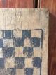Early Antique Handmade Wooden Folk Art Checker Game Board Aafa Painted Primitives photo 3