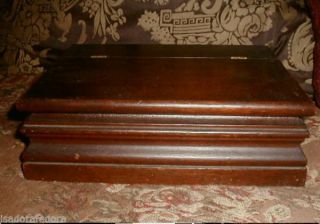 Antique 1880 - 1900 Carved Walnut,  Captain ' S Log Box Handsome W Curved Sides photo