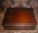 Antique 1880 - 1900 Carved Walnut,  Captain ' S Log Box Handsome W Curved Sides Boxes photo 1