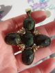 Extremely Rare Lge Victorian Egyptian Revival Multi Scarab Beetle Cross Pendant Egyptian photo 3