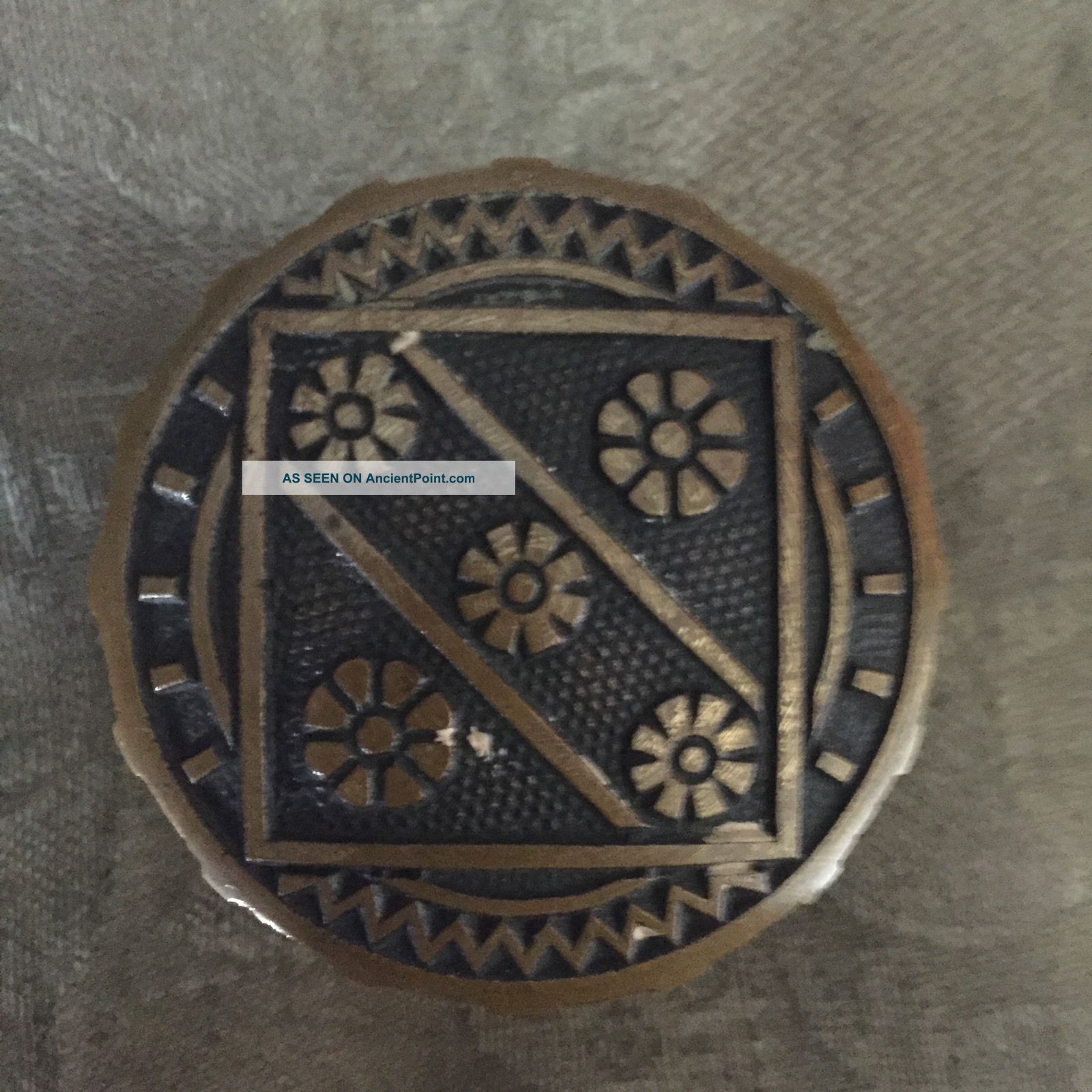 Victorian Eastlake Solid Brass Door Knob,  F.  C.  Linde Co.  2 Door Plates & Backplates photo