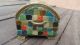 Vtg Mexican Brass & Mosaic Tile Trinket Box Los Castillo Style Mayan Calendar Metalware photo 4