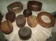 17 Antique Wooden Millinery Hat Band Blocks Molds Sizers Stretchers Brim Stands Industrial Molds photo 9