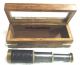 Collectible Antique Finish Brass Telescope With Stylish Wooden Box Telescopes photo 6