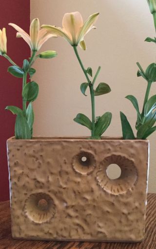 Toyo Ikebana Vase Japanese Mid - Century Modern Ceramics Modernist Pottery photo
