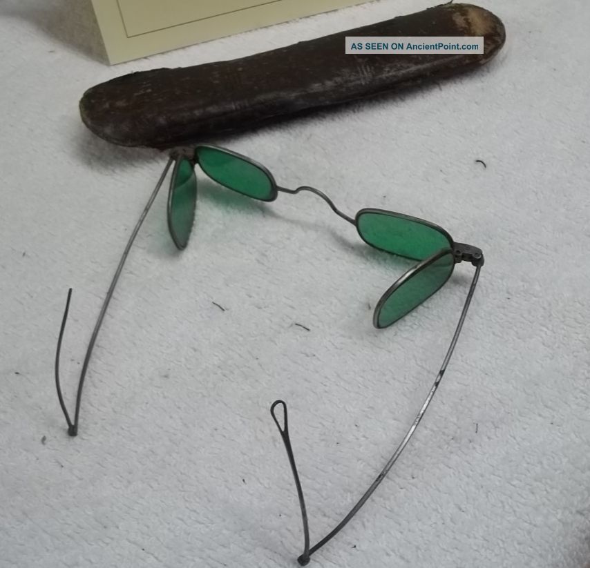 Four Lens Glasses Silver Frames With Turn Pin Stems With Case Optical photo