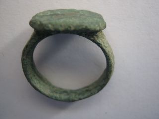 Roman Large Bronze Military Style Ring,  ' I - Iiicentury A.  D. photo