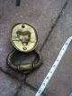 Vintage Brass Lions Head Door Knocker Architectural Antique Old Rare Door Bells & Knockers photo 2