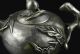 China Decorative Tibet Silver Carved Peach Shaped Teapot Teapots photo 6