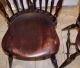 2 Antique Brace Back Windsor Side Dining Chairs 1900-1950 photo 1