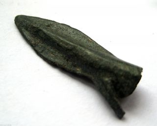 1000 B.  C Bronze Age Celtic Bronze Socketed & Barbed Arrow Head photo