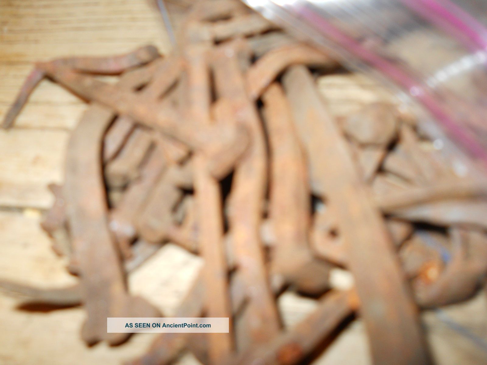 100 Hand Forged 18th.  Century Nails Primitives photo