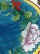 Antique Chinese Hand - Painted Serving Scalloped Edge Floral Aqua - Blue Platter Plates photo 4