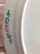Antique Chinese Hand - Painted Serving Scalloped Edge Floral Aqua - Blue Platter Plates photo 6