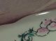 Antique Chinese Hand - Painted Serving Scalloped Edge Floral Aqua - Blue Platter Plates photo 8