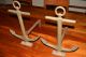 Wonderful Antique Brass Anchor - Design Fire Dogs Other Maritime Antiques photo 3
