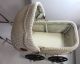 For Lovinb3 - Doll Carriage Stroller Pram - Wicker Metal Rubber Wheels Baby Carriages & Buggies photo 2