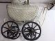 For Lovinb3 - Doll Carriage Stroller Pram - Wicker Metal Rubber Wheels Baby Carriages & Buggies photo 7