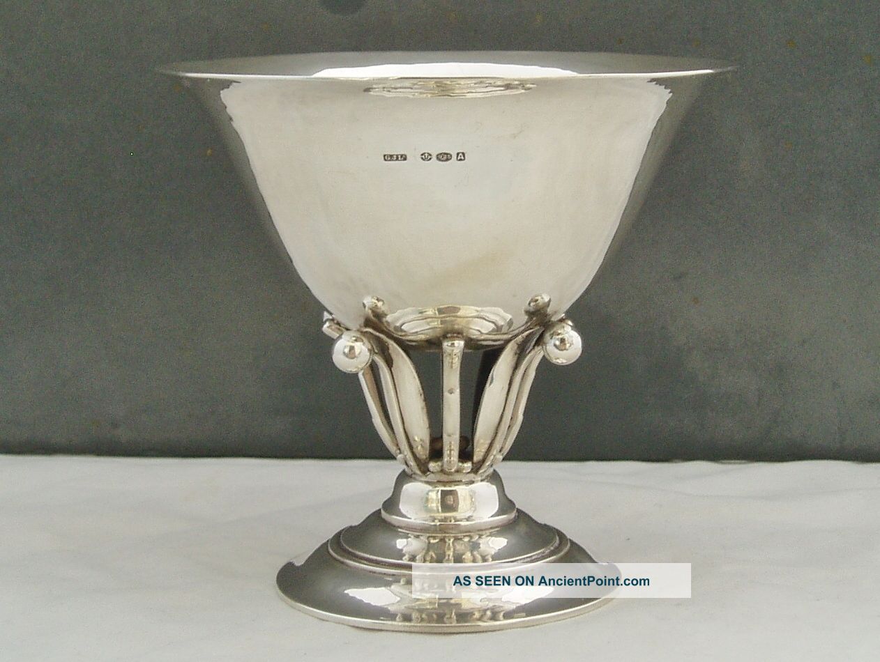 Georg Jensen Sterling Silver Footed Bowl 17a Johan Rohde Imp.  Hmk London 1936 Bowls photo